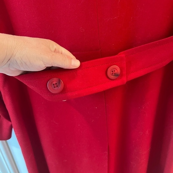 Vintage Pure Wool Pendleton Trench Coat in Red.  Sz 14 - Picture 4 of 11